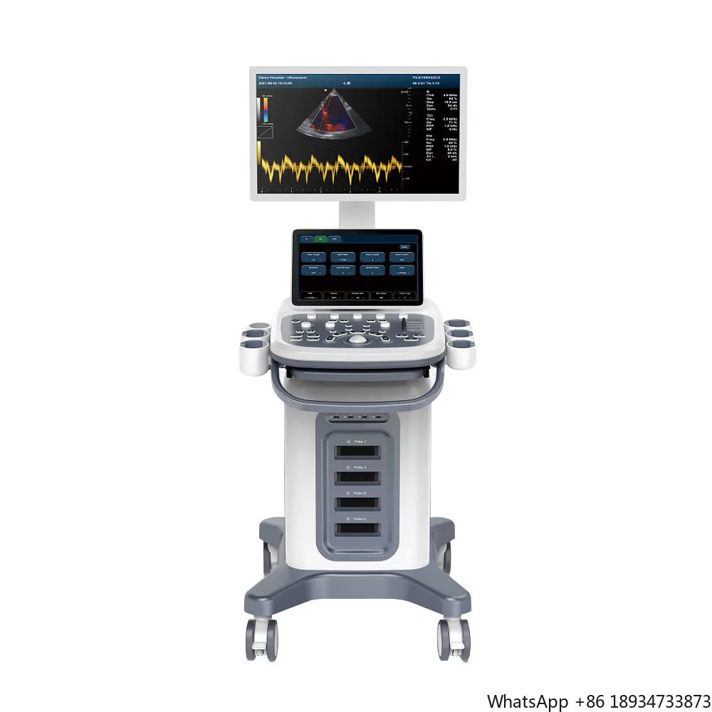 CONTEC CMS1900A Hospital Mobile Color Doppler Cardiac Ultrasound Machine ultrasound scanner System with 4D probe