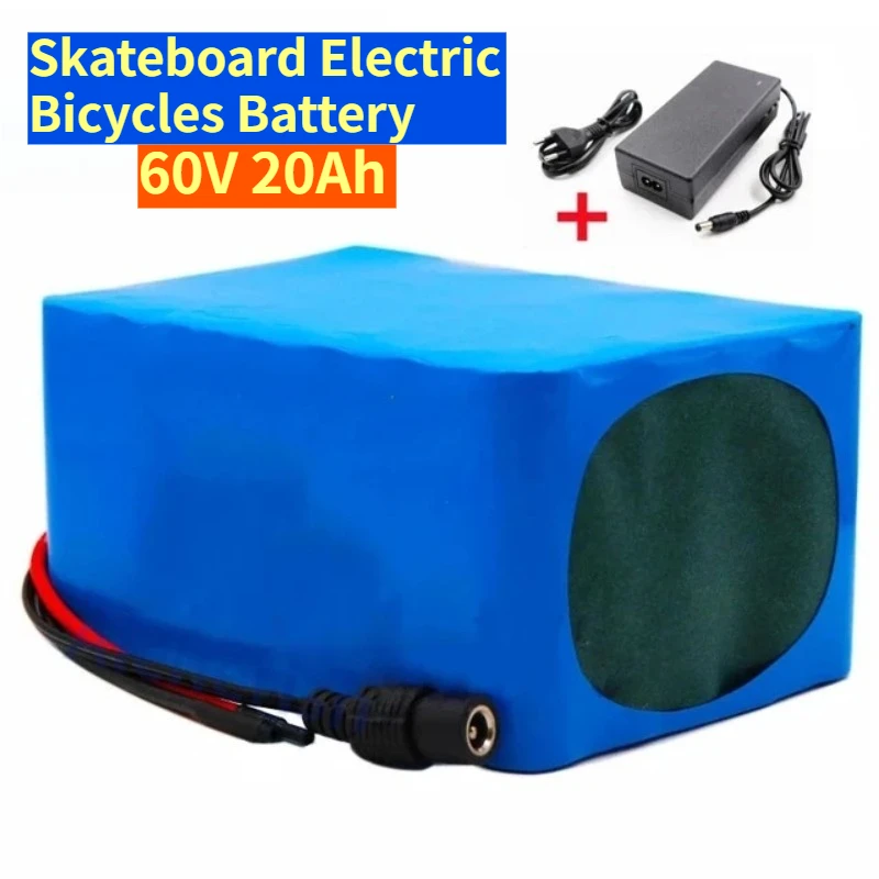 

60V 20Ah 16S2P 18650 Lithium Battery Pack for Skateboard Electric Bicycles with 67.2V 2A Charger