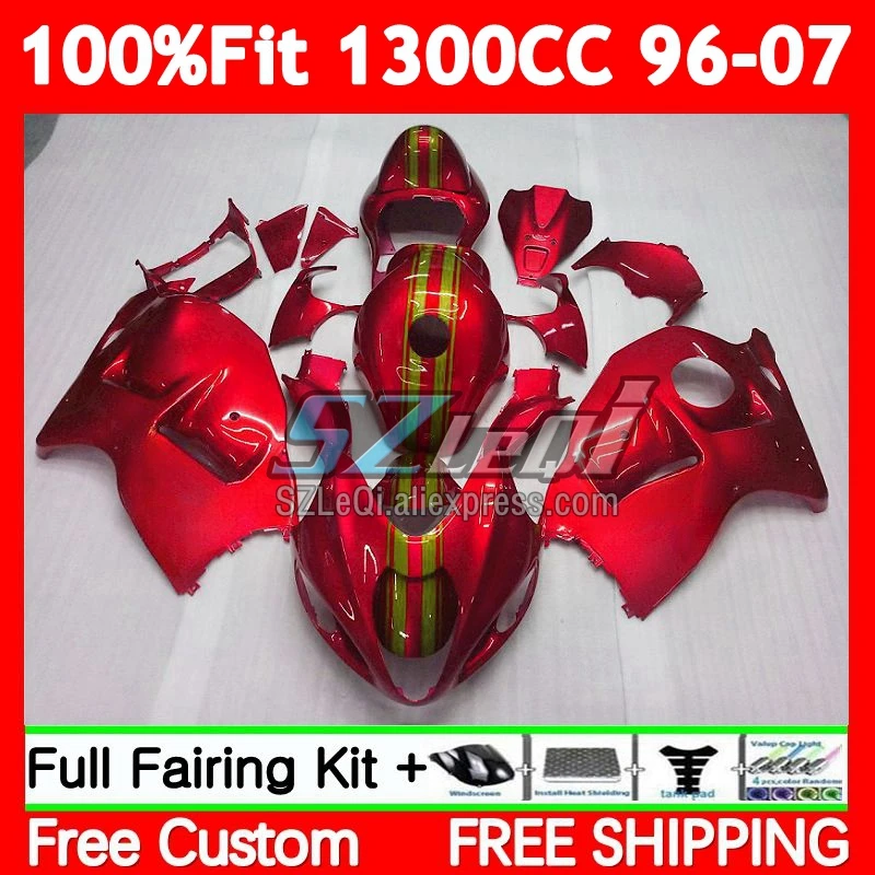 Metallic Red Hayabusa For SUZUKI GSXR1300 87No.0 GSXR 1300 CC 1996 1997 1998 1999 00 2001 2002 2003 2004 2005 2006 2007 Fairing