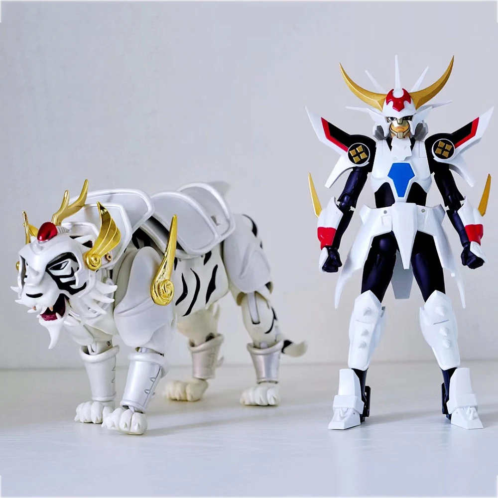 

In Stock YOYO Model Ronin Warriors Sanada Ryo Brilliant Emperor Black Flame King only Black/White Tiger Figure Collection Toys