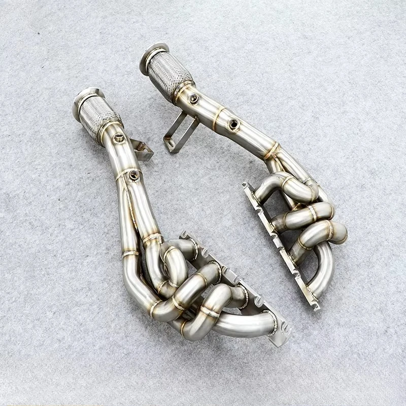 FOR Audi R8 4.2 2010 Straight Pipe Exhaust Manifold 70*30*40cm 304 Stainless Steel Thickness High-performance Exhaust System