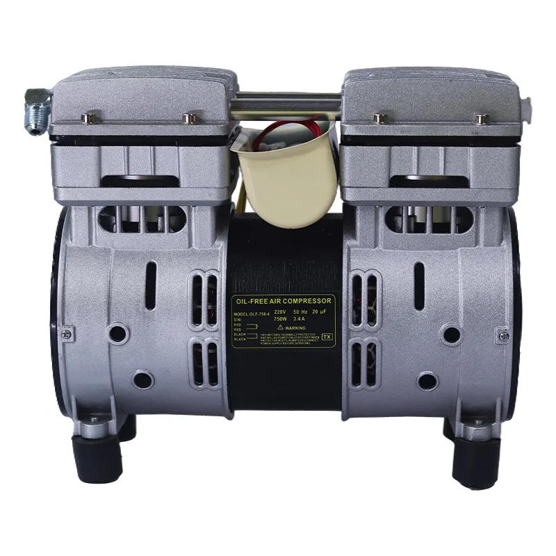 Silent 220V 750W Industrial Compressor Parts Compressor De Ar Pump Head 115 L/min Dental Oil Free Air Compressor Motor