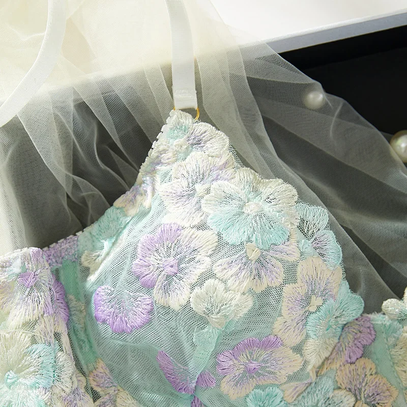 Sexy spodní prádlo s jemnou krajkou a výšivkou, sada kalhotek, intimní zboží, sada pouze pro fanynky. - náhled 3