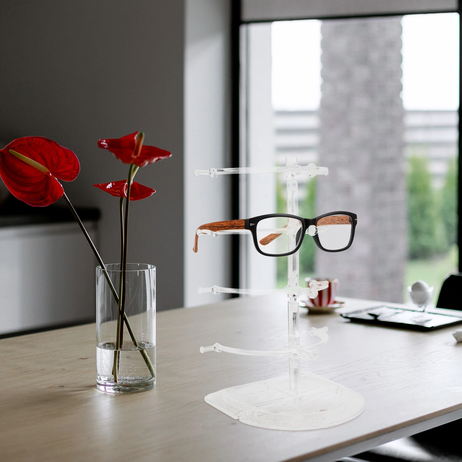 

Glasses Display Stand Rack Eyeglass Holder Sunglasses Organizer Storage Desktop Clear Acrylic Multi Layer