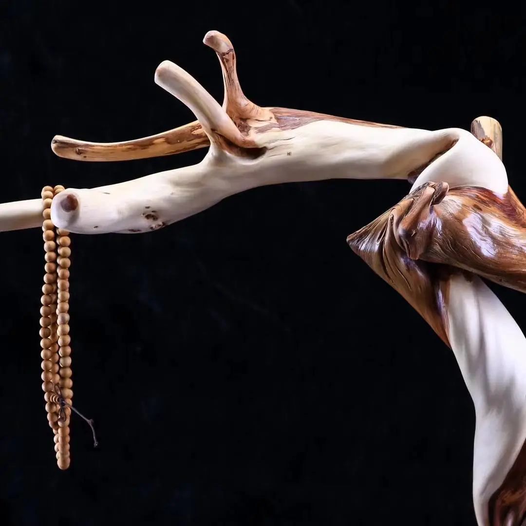 Wood root carving classical abstract handicrafts with shaped ornaments