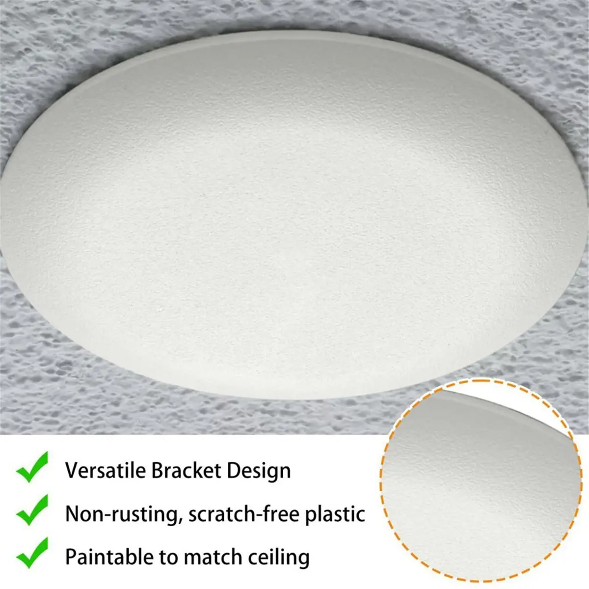 REST 2pcs Ceiling Cover Plate, Round Electrical Box Cover for 3-1/2