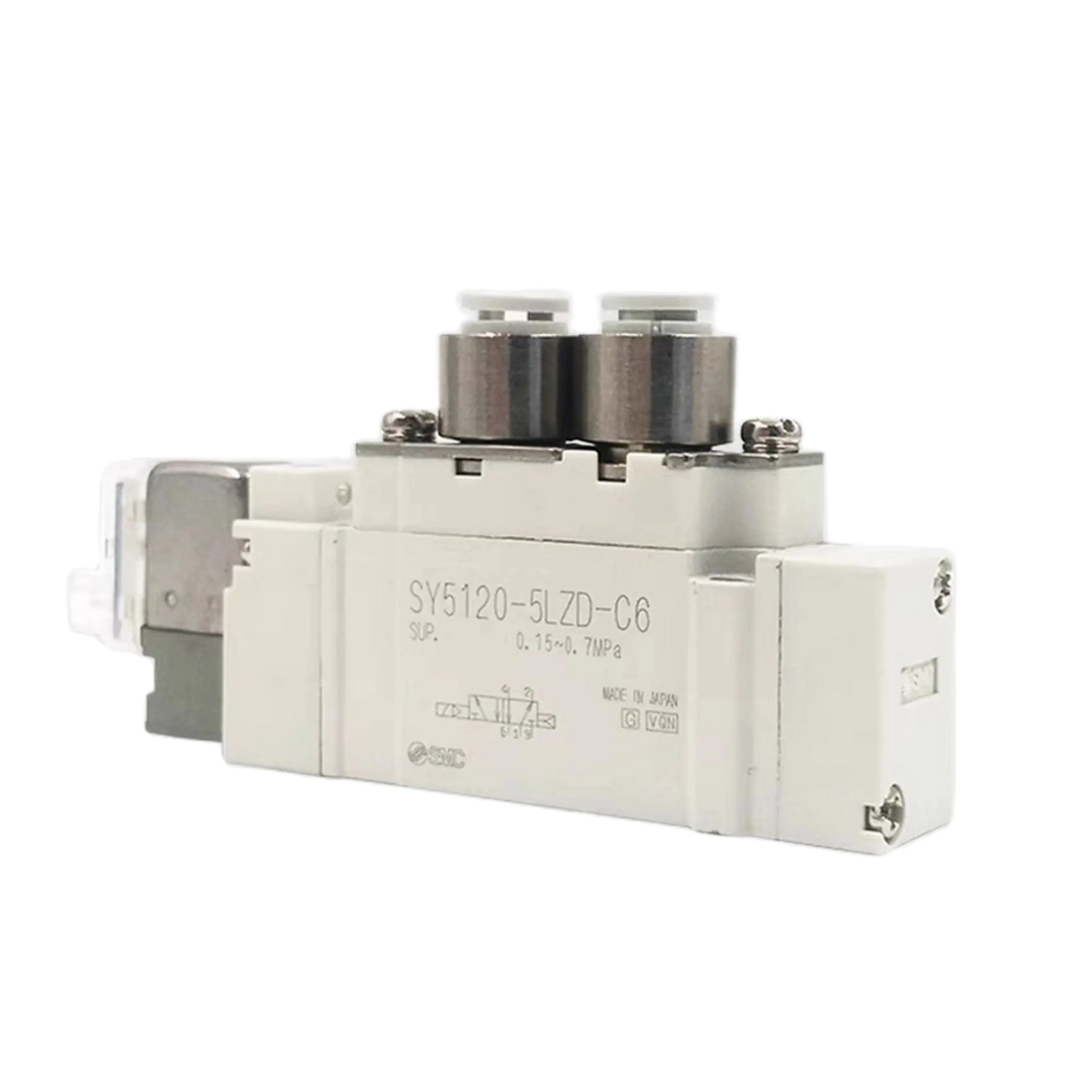 Magnetventil SY5120-6LZD-C4 smcone-touch fitting port größe ø 4 dc12v 2 position single