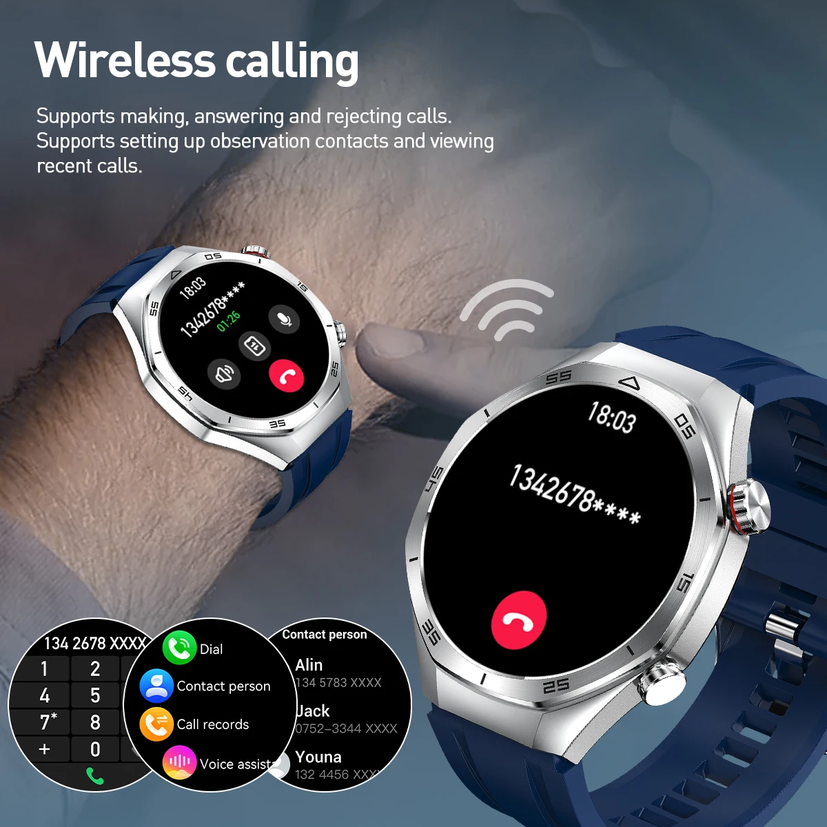 LIGE New Bluetooth Call Smartwatch Men 400mAh Battery Voice Assistant Men Watch Sport Heart Rate Health Monitor Smart Watch Men