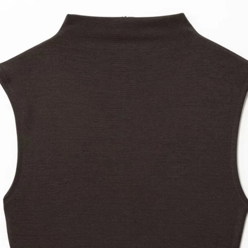 프랑스 실크 네트 스플라이싱 롱 베스트 드레스 여름 여성 민소매 슬림핏 탑 루즈핏 하의 스트리트웨어 드레스