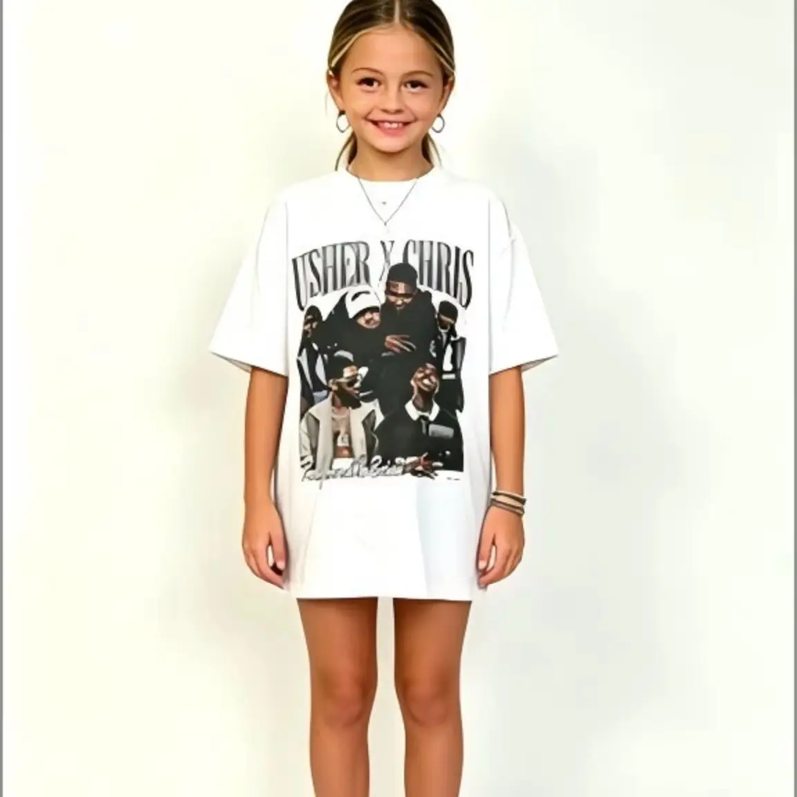 Vintage Hip Hop Collage Graphic Tee, Retro R&B Portrait Print Short Sleeve Top, 90s Rap Unisex Streetwear Daily Casual Outfit