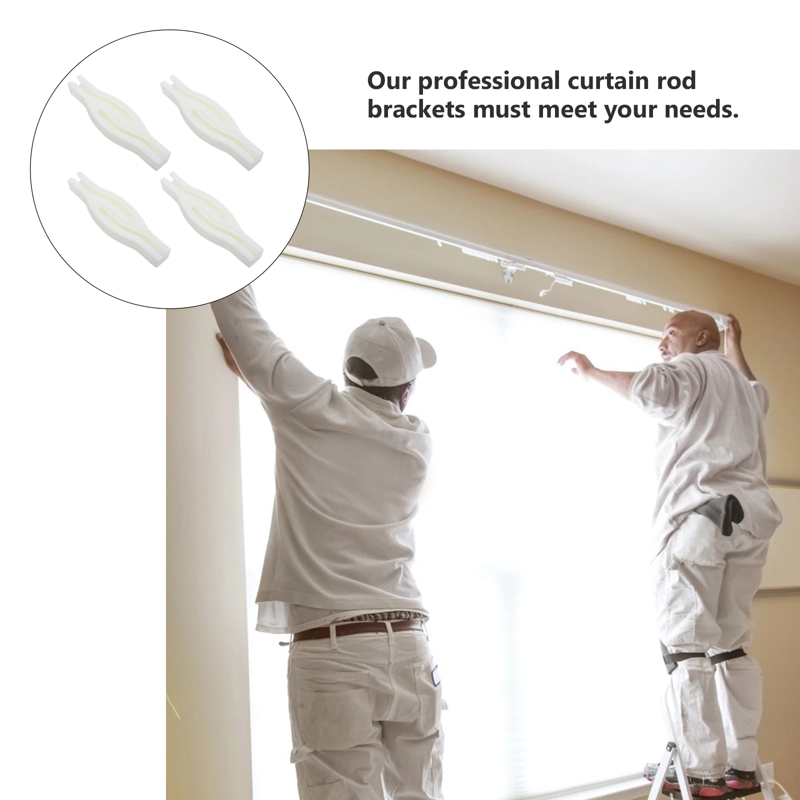 

4pcs Track Plastic Extension Joint For Electric Ceiling Curtain Rails Smooth Angle Design Strong Joint Extension