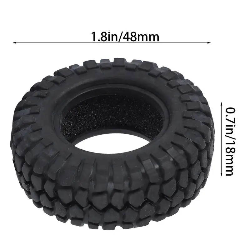 【CYBER MONDAY】4PCS 48mm 1.0 Soft Tires Tyre for 1/24 RC Crawler Car SCX24 90081 AXI00002 Upgrade Parts