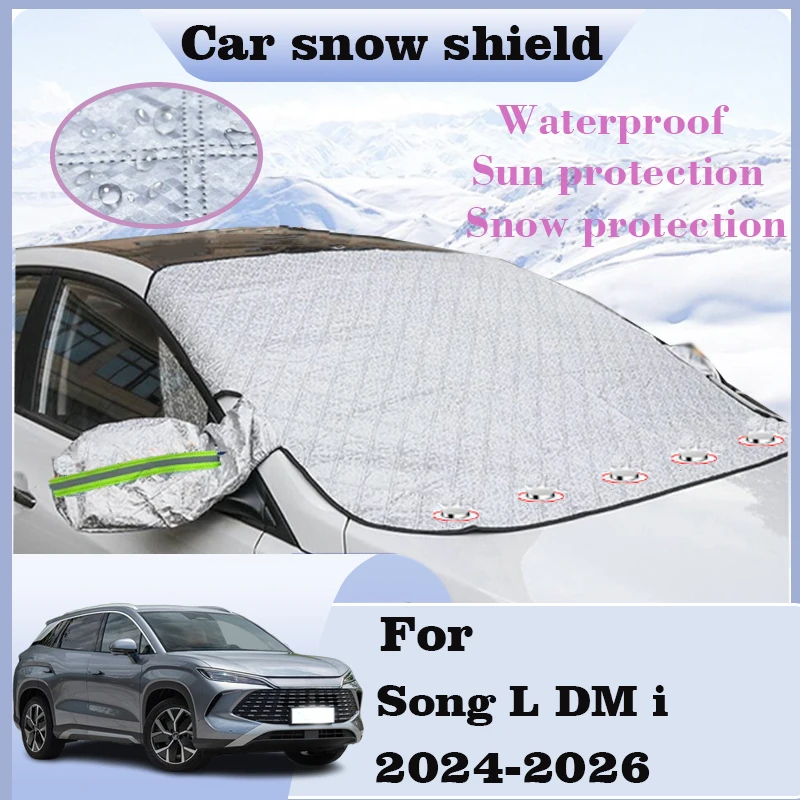 

Car Windshield Sunshades Snow Cover For BYD Song L DM i DMi 2024-2026 Outdoor Protection Sunshade Waterproof Auto Accessories