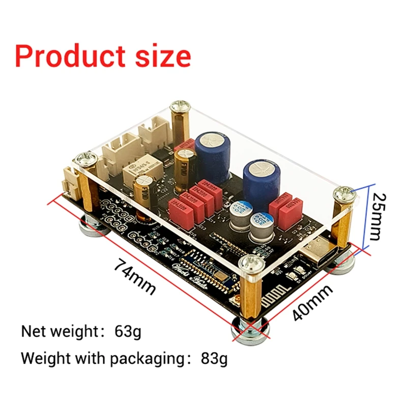 ZK-QCC Qualcomm Bluetooth 5.1 Lossless Decoding Board APTX LDAC Audio Decoder Board