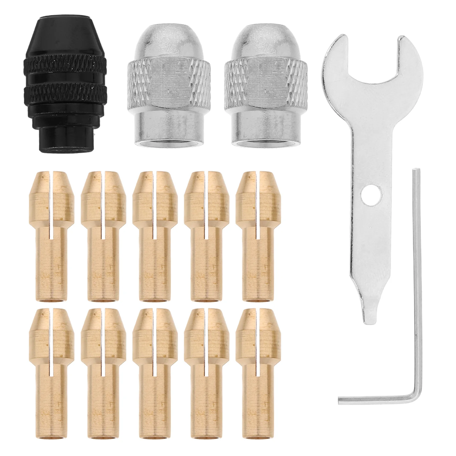 

1Set Drill Bit Collets Copper Chuck Set for Power Drill Rotary Tool Accessories Quick Release Grinding Machine Clamping Collet
