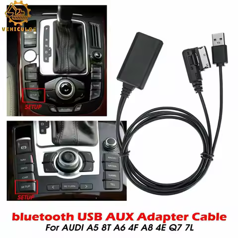 VEHICULOS 1PC Wireless bluetooth Music Interface AUX Audio Cable Adapter Fit For Audi A4 A5 A6 A8 Q7 All Models with MMi 2G High
