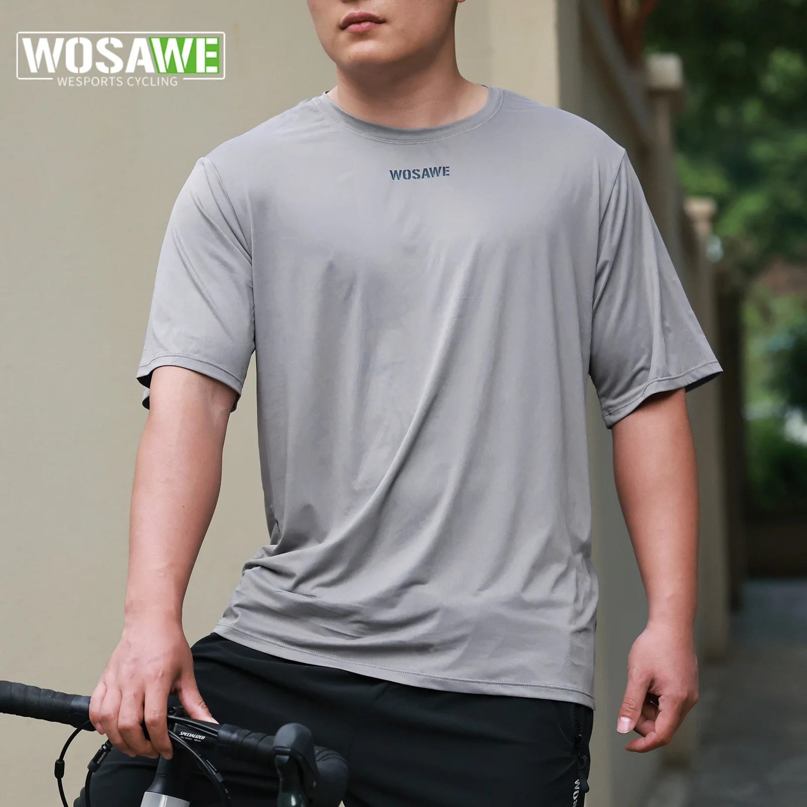 

WOSAWE летние свободные дышащие футболки с короткими рукавами для езды на велосипеде на открытом воздухе, быстросохнущий топ для бега, фитнеса, женские и мужские велосипедные майки