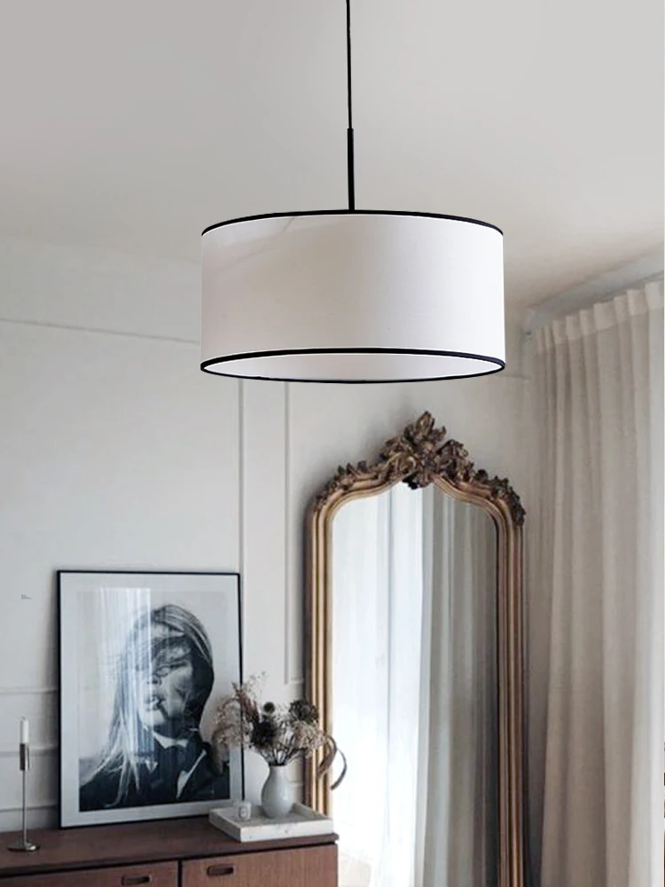 Wabi Sabi Pendant Light Vintage Nordic Fabric Hanging Lamp for Kitchen Restaurant Living Room Home Decor Suspension Luminaire