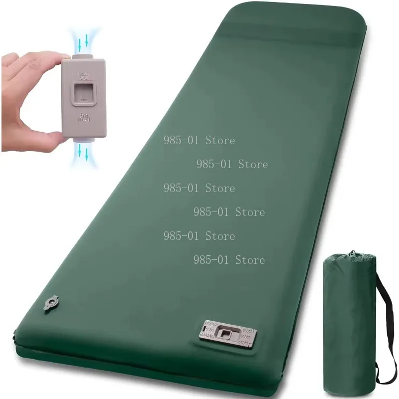 Memory Foam Self-Inflating Camping Mattress, Single/Double Size with Pillow