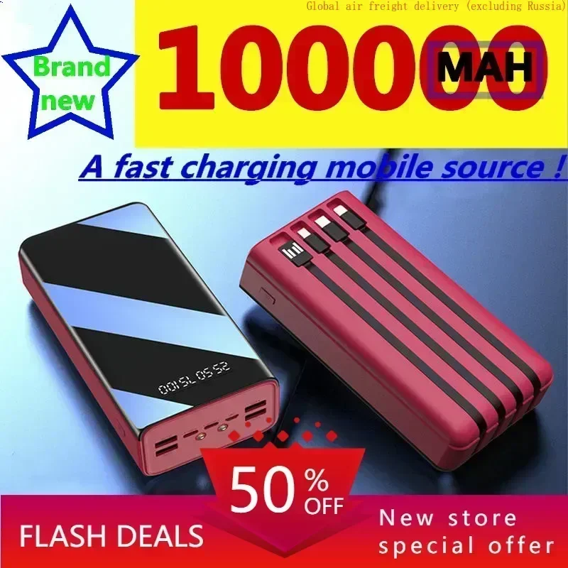 

3A 100000mAh USB fast charging power supply LED display portable mobile phone tablet external battery charging source battery