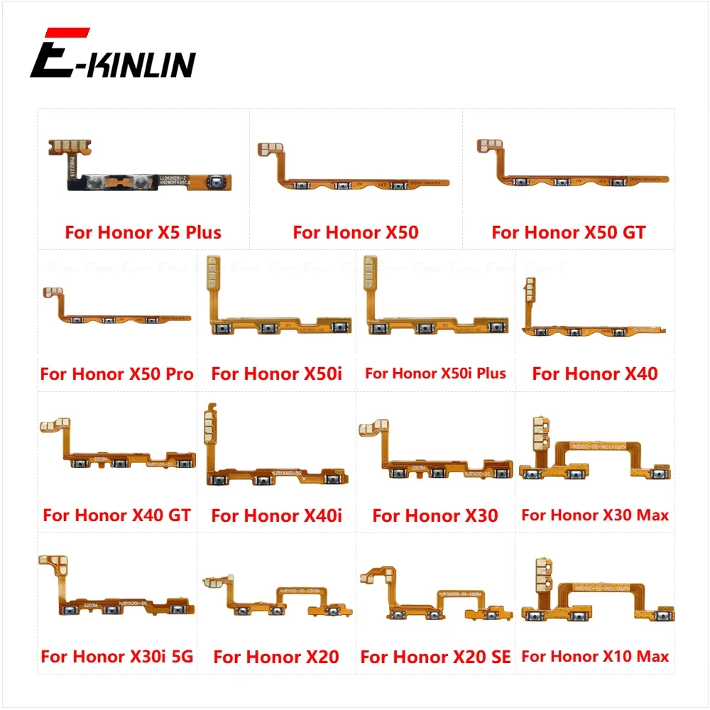 Switch Power ON OFF Button Flex Cable For HuaWei Honor X5 X50 X50i X40 X40i X30 X30i X20 X10 Pro Plus SE GT Max 5G Volume Key
