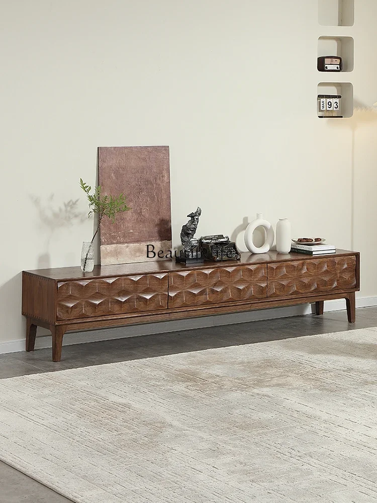 X4 parts and accessoriesMedieval black walnut color modern simple fourdoor TV cabinet