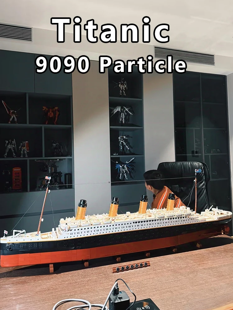 لعبة تيتانيك سفينة شراعية مجمعة لبنات البناء نموذج كبير ألعاب تعليمية هدية عيد ميلاد طول 1.35 متر. #1