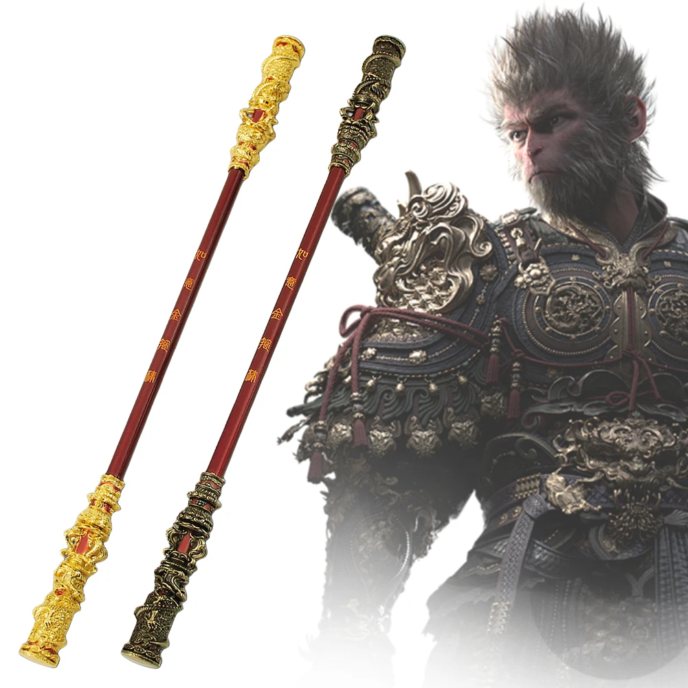 40cm Black Myth Wukong Monkey King Bar Game Figure Metal Handicrafts Ornaments  Collect Model Boys Toys Peripherals Gifts