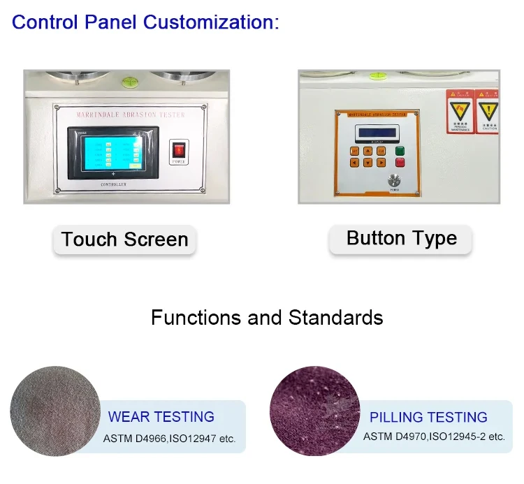 Stations Textile Martindale Pilling Resistance Test Equipment For Fabric Wear