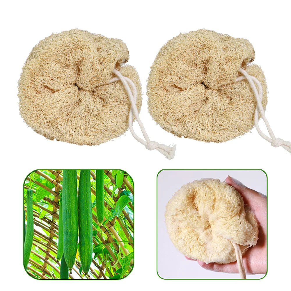 

Natural Loofah Bath Flower Body Strubber Shower Ball Handmade Loofah Shower Sponge Kitchen Cleaning Brush