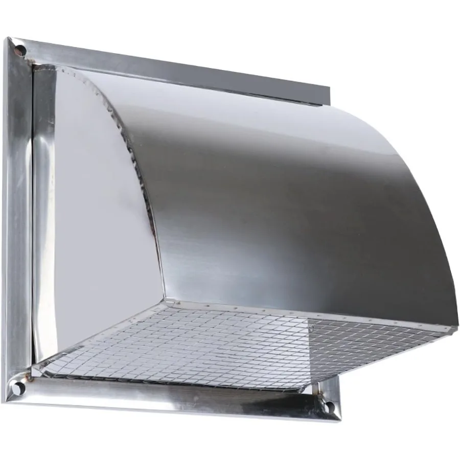 

SBCC Stainless Steel Square Exhaust Hood Air Outlet Range Hood Hood Exterior Wall Hood 12 inches