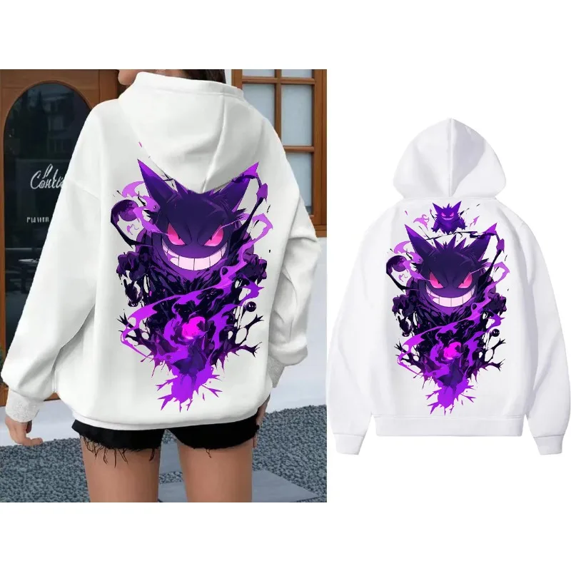 

2025 Хэллоуин, ограниченное количество, Покемон, аниме, принт, осень-зима, новые толстовки для мужчин и женщин, Y2K, Harajuku, большой размер, повседневный трендовый свитер, топ