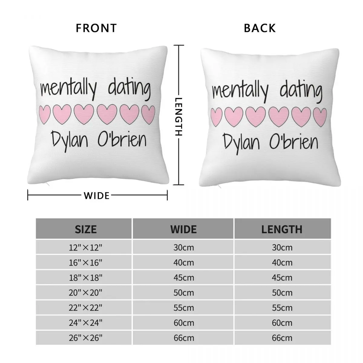 Mentally Dating Dylan O'Brien Square Pillowcase Polyester Linen Velvet Pattern Zip Decorative Pillow Case Home Cushion Cover 18