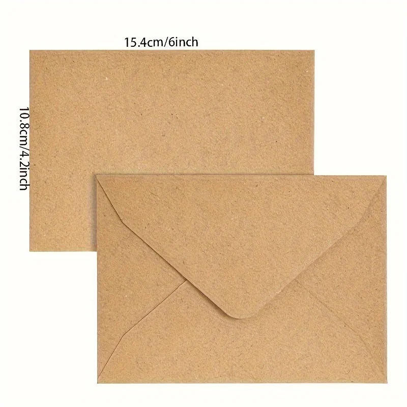 Kraft Paper Envelope Solid Color Blank Small Envelope - Perfect for DIY Greeting Cards, Wedding Invitations & Birthday Notes