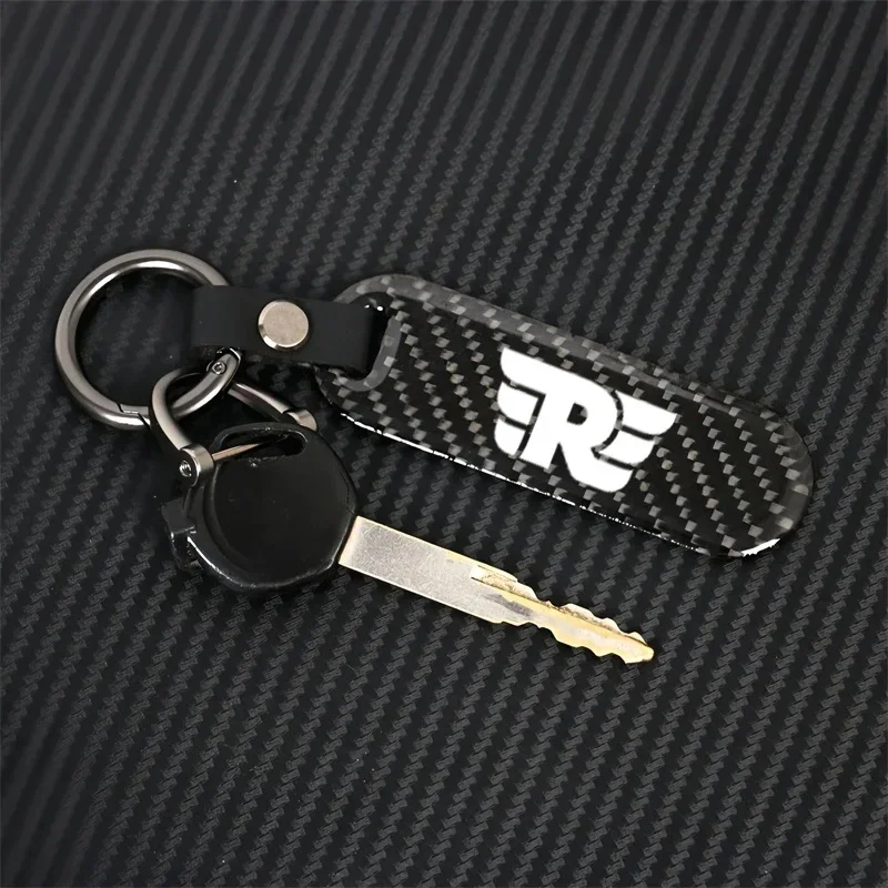 Motorcycle Carbon Fiber Keychain For Royal Enfield Bullet/Meteor/ 350 500 Interceptor 650 Continental GT 535 Himalayan 411 400