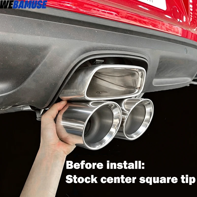 Passend für Porsche 987 981 718 Cayman Boxster 2006-2026: Upgrade-Zubehör für Auspuffanlage von quadratischem auf doppelten Auslass – Detail 6