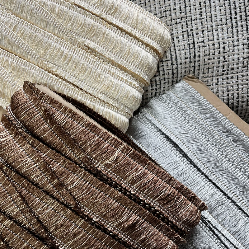 3 colori marrone grigio Beige frangia 4 cm larghezza cuscino in pizzo fodera per cuscino accessori per tiro rifinitura in poliestere vendi da 10