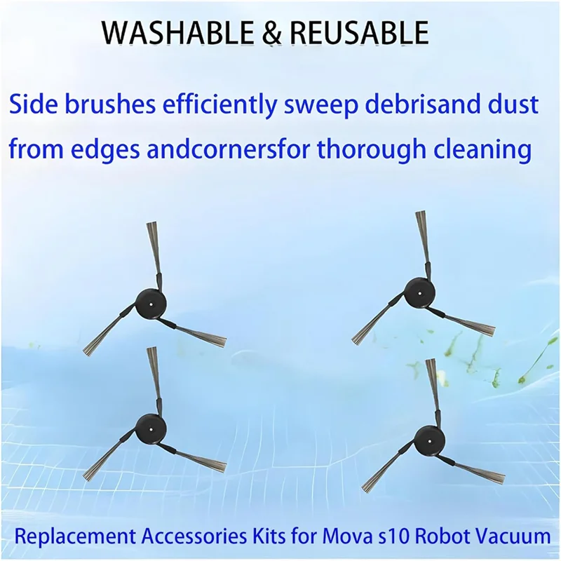 

B98A-Replacement Accessories Kits For Mova S10 / Mova S10 Plus Vacuum Cleaner Parts Main Side Brush Hepa Filter Mop Pad