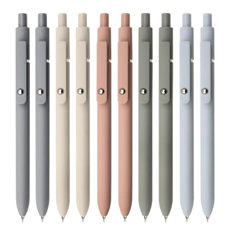 

Gel Pens, 0.mm Black Ink Pens Fine Point Smooth Writing Pens, High-End Series Retractable Pens for Journaling Note Taking, Cute