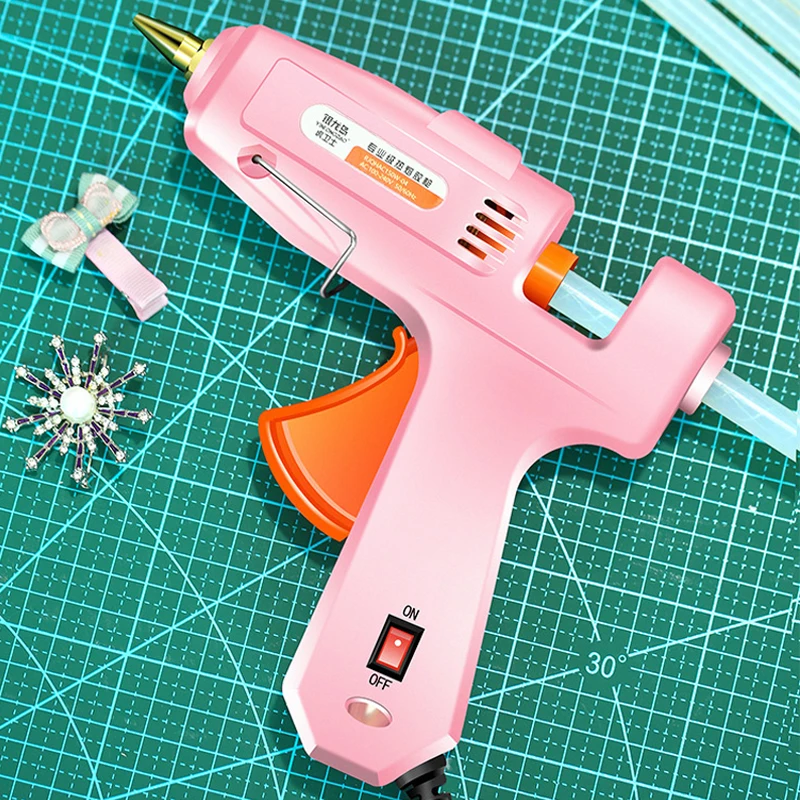 70W Hot Melt Glue Gun with 7mm Glue Sticks Mini Industrial Guns Heat Temperature Thermo Electric Repair Tool