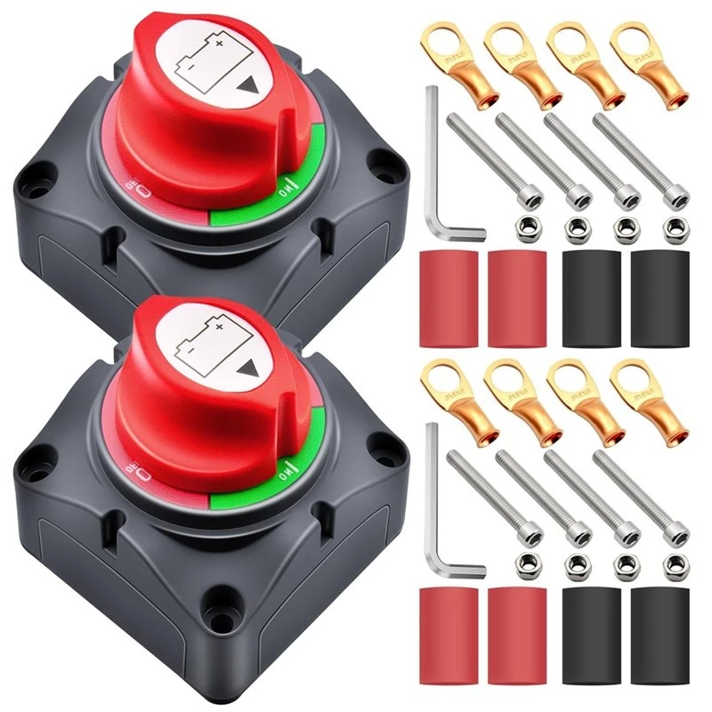Efficientt-Battery Disconnect Switch 275A 12V-48V, On/Off Cut-Off Function For Marine Boat Car RV Truck Vehicle Applications