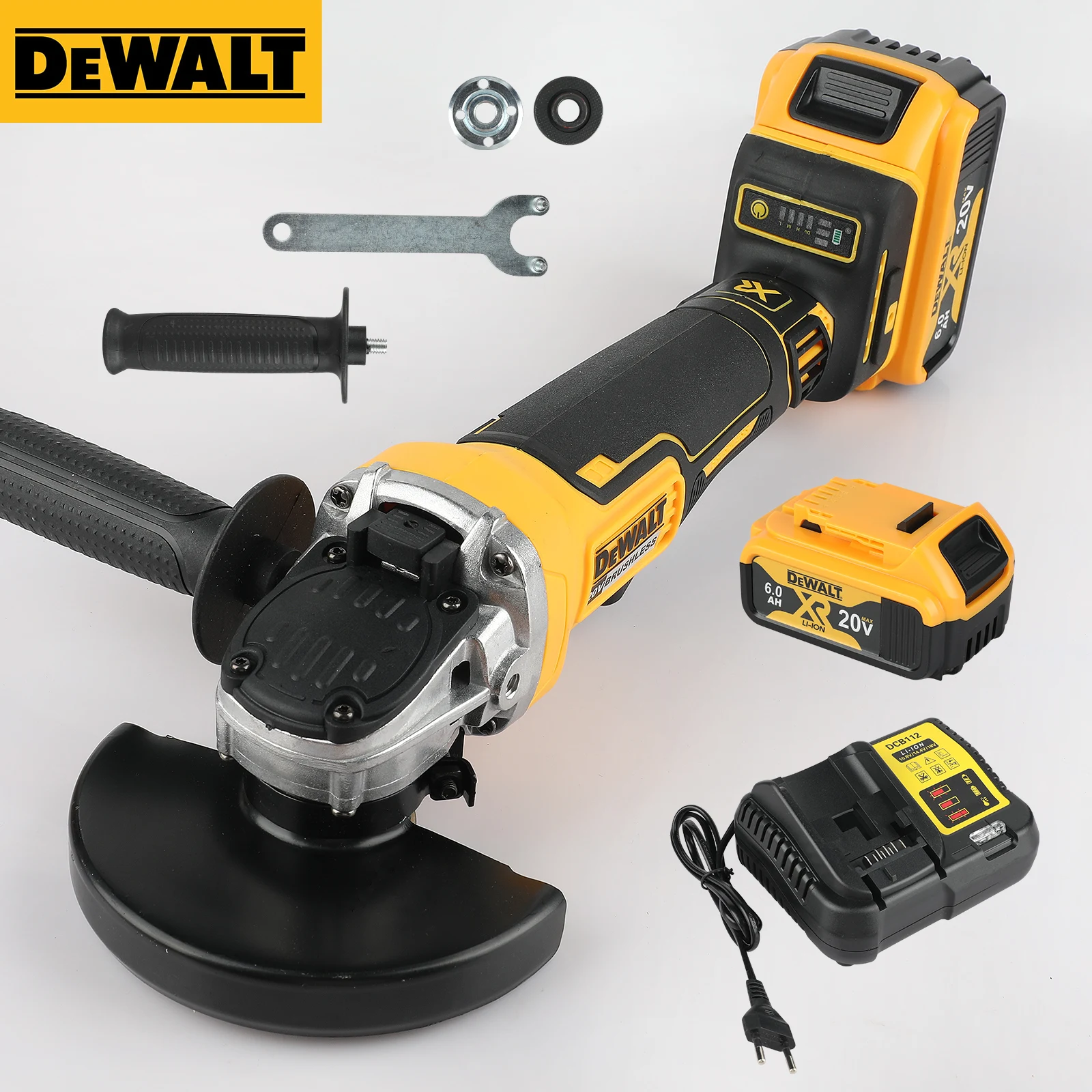 

Dewalt 125mm GCG405 Cordless Angle Grinder Brushless Metal Cutter Woodworking Sander For Dewalt 20V Batteries