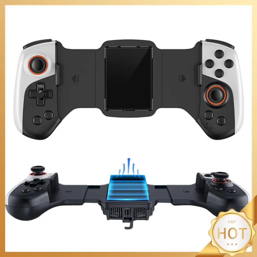 2 in 1 Mobile Phone Controller Dual Joystick Cooling Cell Phone Gamepad Joystick 300mAh for iPhone Android Phone Switch PC