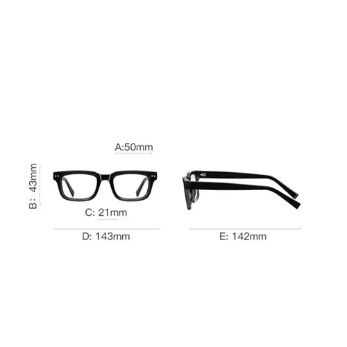 Imagen 2 del producto Gafas graduadas cuadradas pequeñas con bloqueo de luz azul para miopía TR90 UV400, gafas para miopía de 0-0,5-0,75 a-6