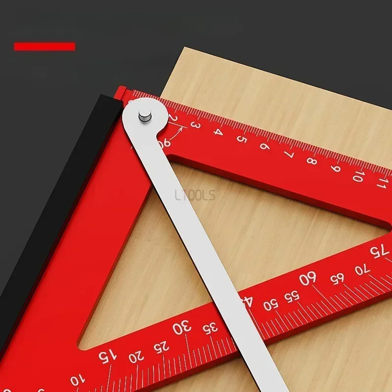 Multi Functional Measuring Device 90 Degree Vertical Angle Ruler Equipped Auxiliary Marking Point Ruler Double-sided Available