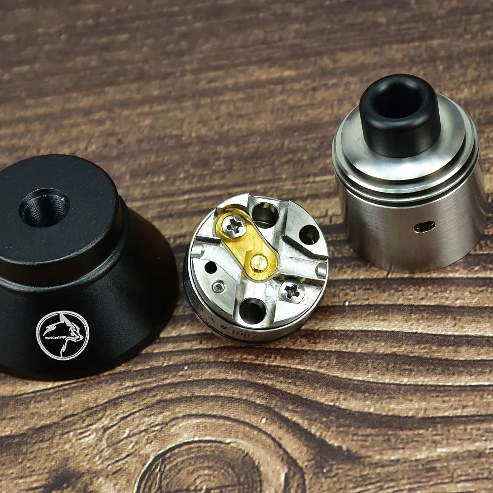 

wolfcoolvape Hussar RDTA 22mm SS316 Vape Atomizer Rebuildable Single Coil Electronic Cigarette 1ml Capacity RDTA Tank