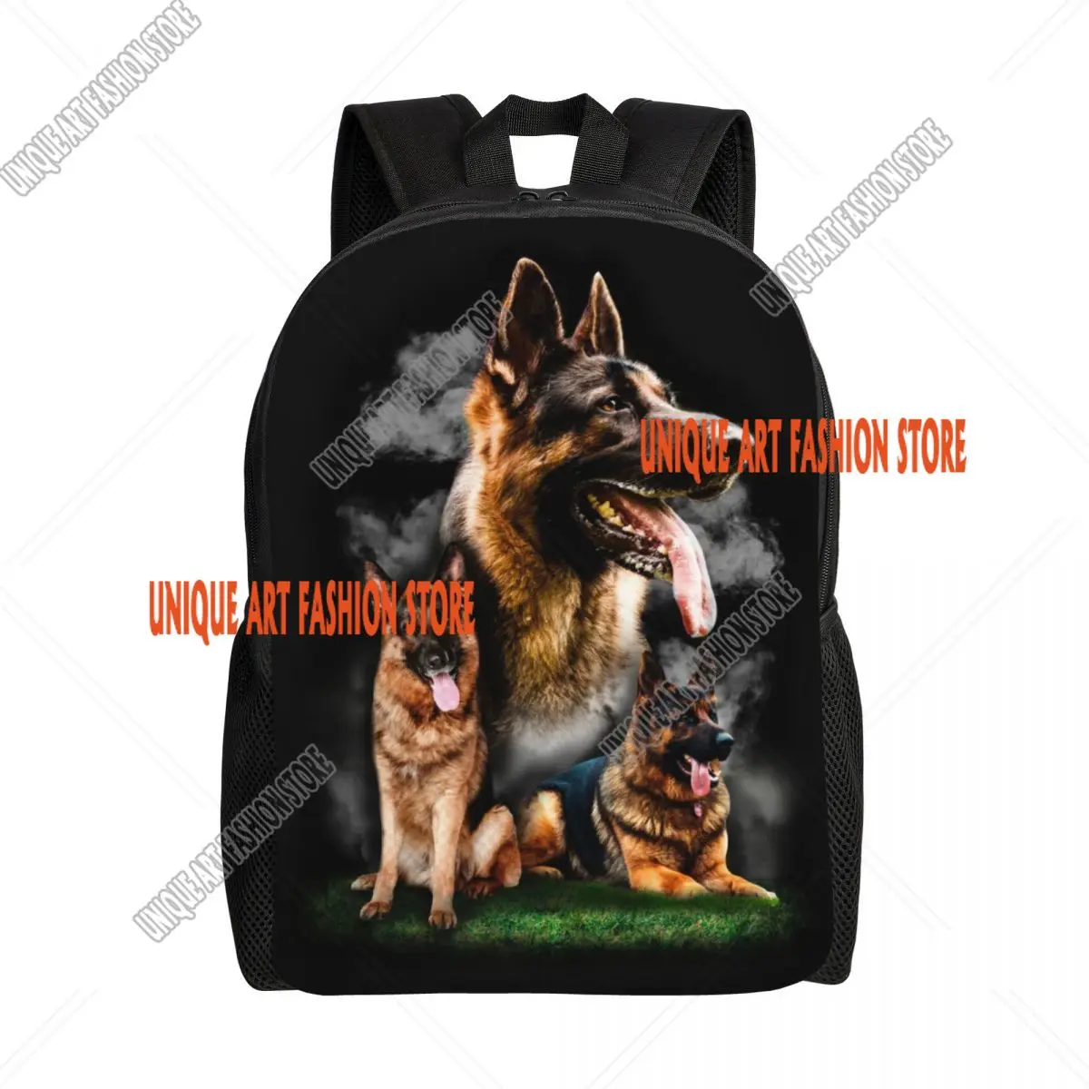 

Customized German Shepherd Dog Backpacks Women Men Casual Bookbag for College School GSD Animal Wolf Dog Bags