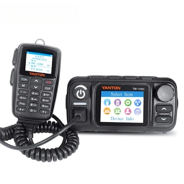 Long Range Walkie Talkie 25W Analog Mobile Radio UHF VHF Dual Band 4G POC Dual Mode YANTON TM-7700D