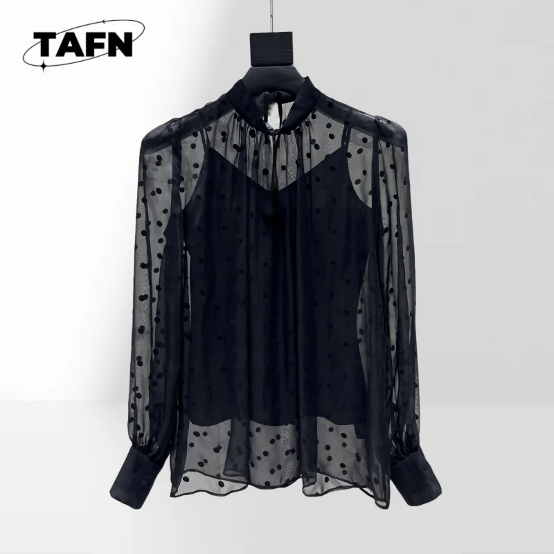 

Women’s Casual Tunic Shirt Long Sleeve Loose Blouse Ladies Tie Neck Shirt Office Elegant Long Sleeve Blouse AF2526