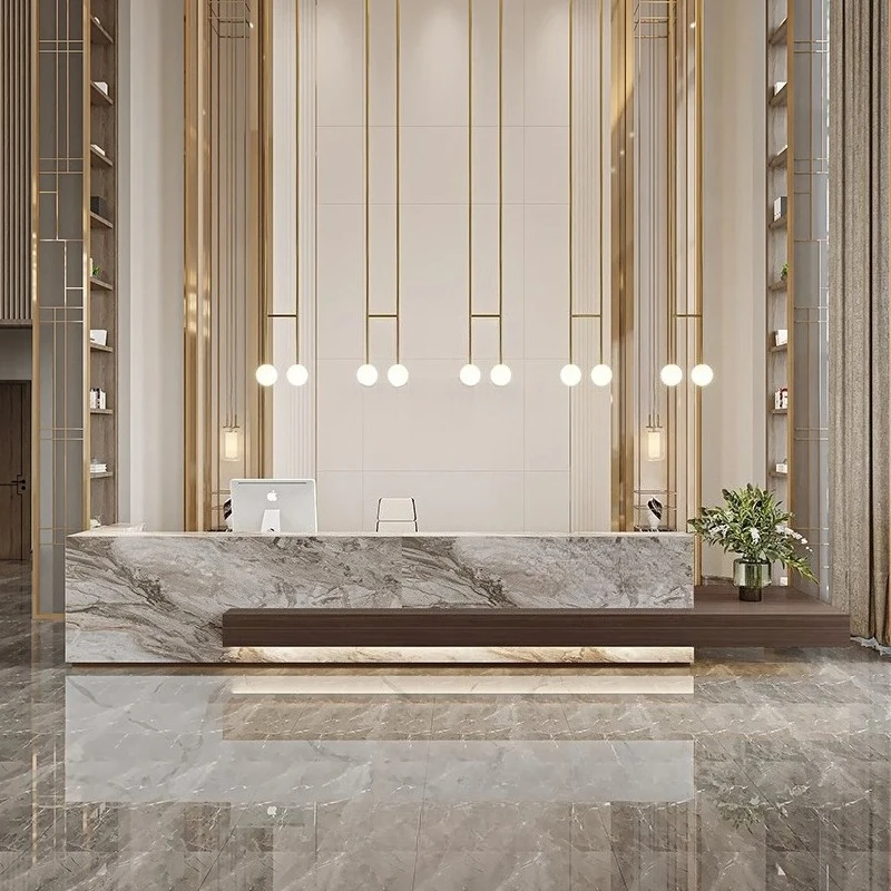 

Роскошные стойки для приема красоты, современные полки, ресторанные столы для компании, уникальный дисплей для отелей Comptoir Accembali Trendy Furniture